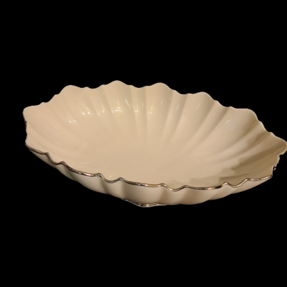 Lenox Symphony Scalloped Edged Oval Footed Serving Bowl